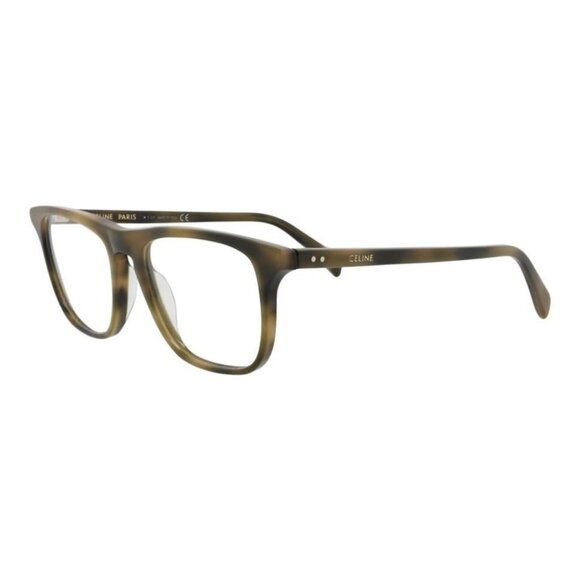 Celine Mens Square/Rectangle Havana Havana Transparent Fashion Designer Eyewear - Picture 1 of 4